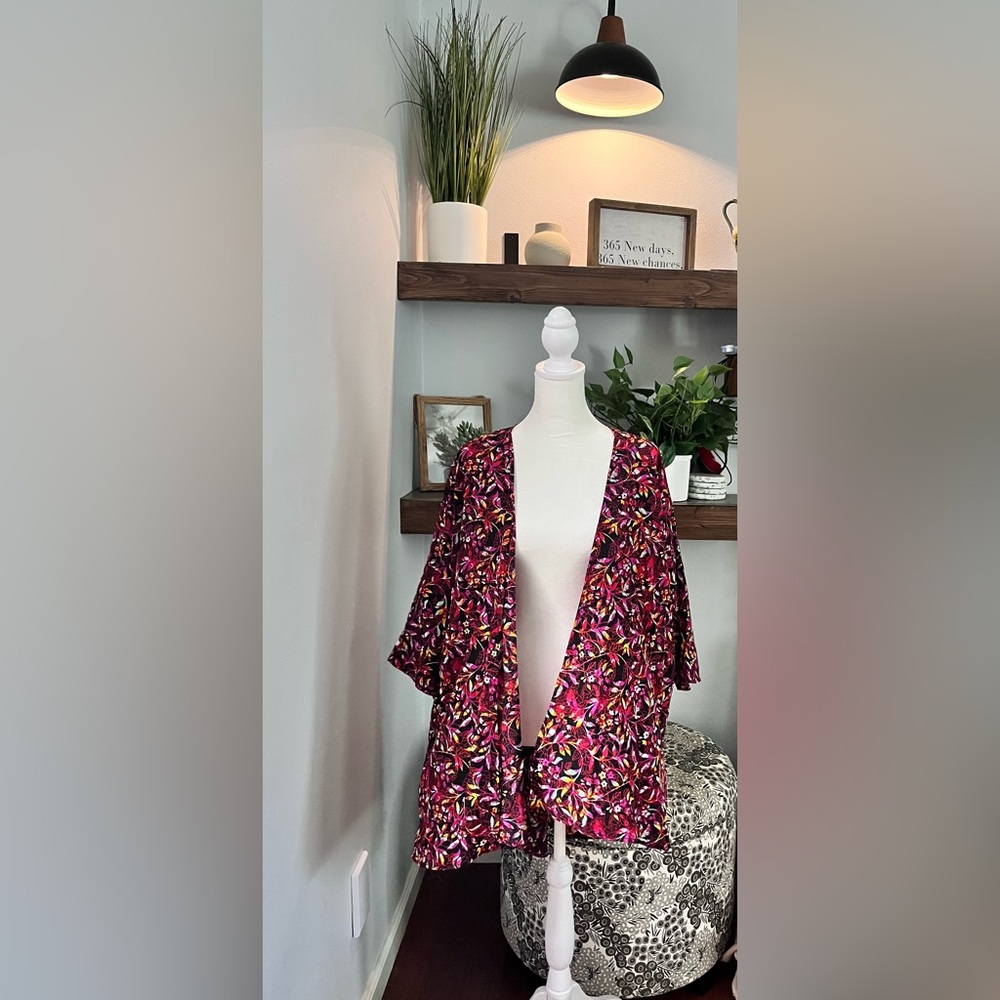 LuLaRoe Shirley Multi-Pink Floral Cardigan